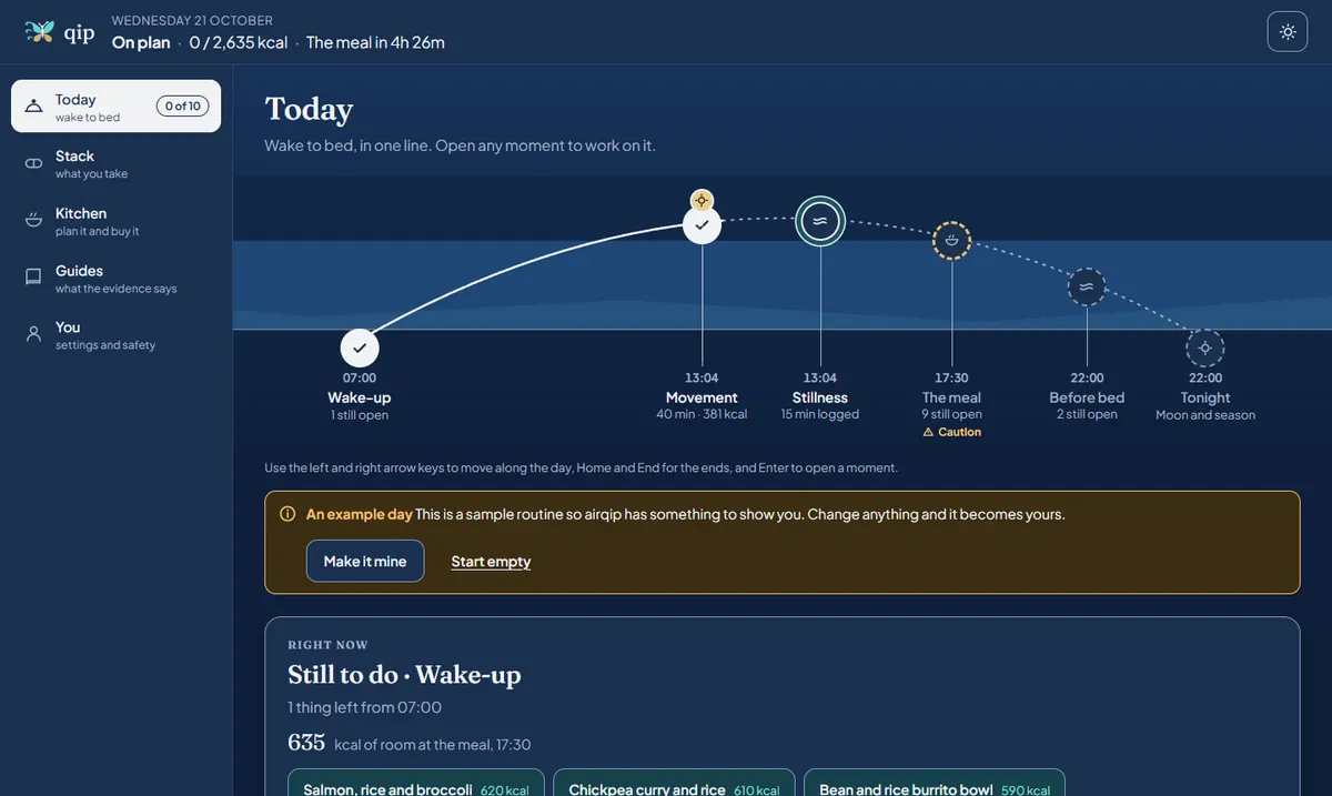 The airqip homepage
