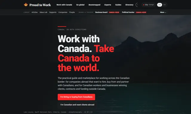 The Proud to Work homepage