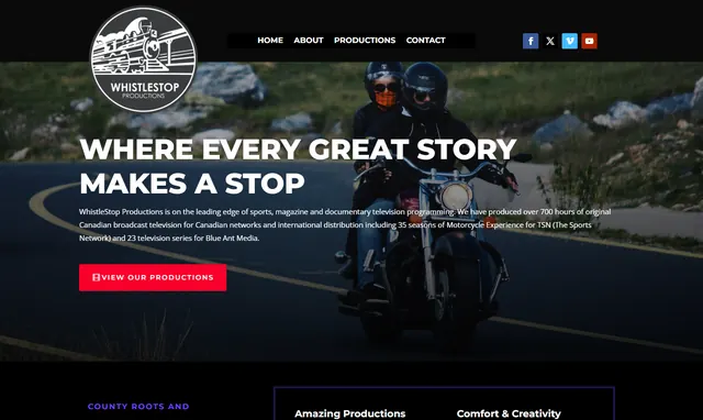 The WhistleStop Productions homepage